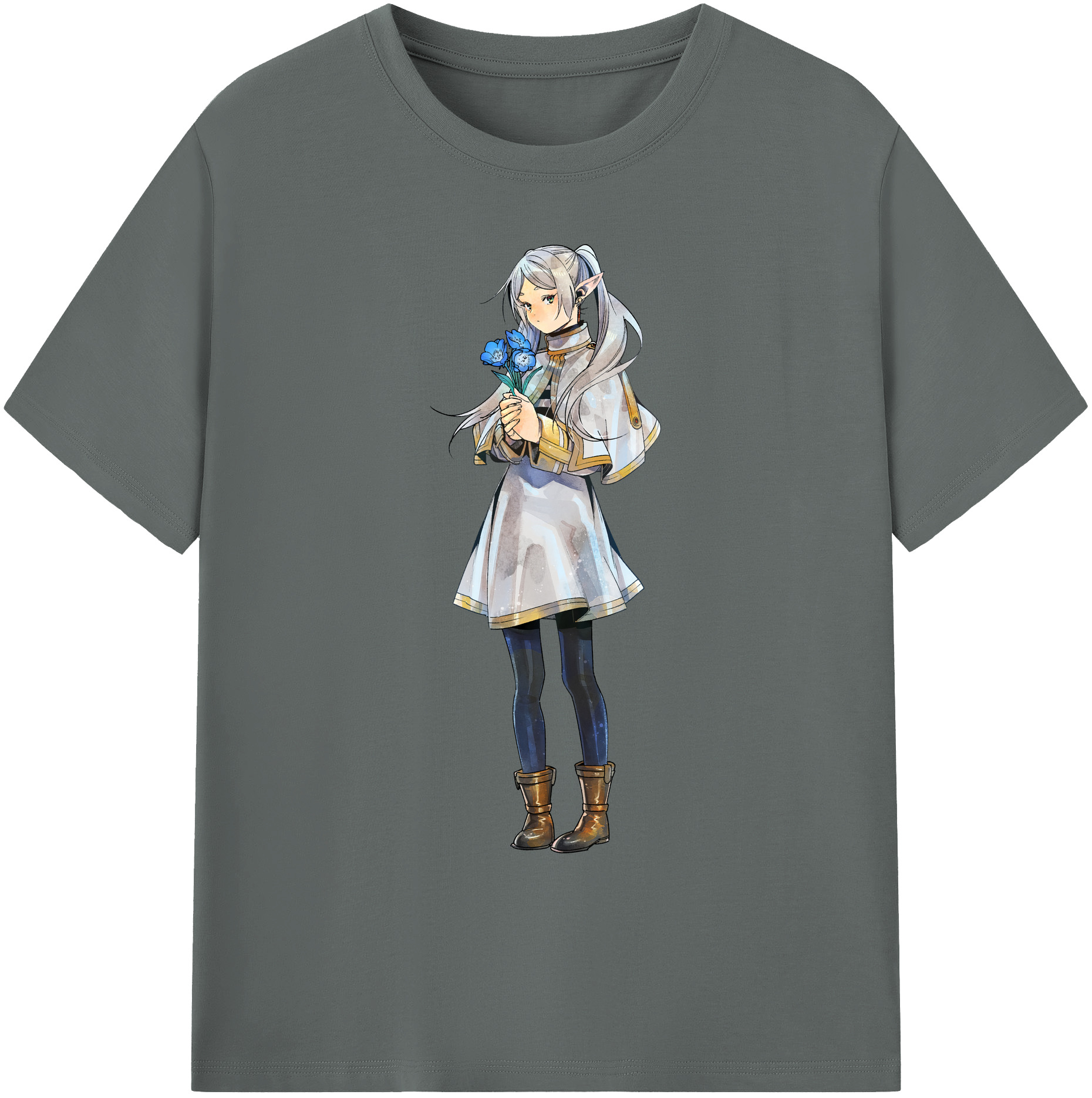 （画像用） 葬送のフリーレン Frieren 綿100％ メンズ半袖Tシャツ｜肌触りやわらか＆通気性